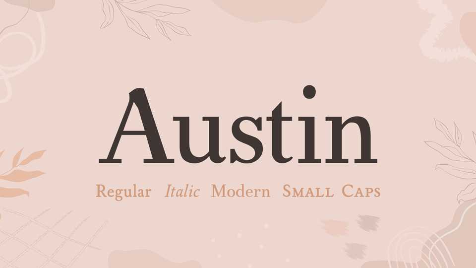 Austin Font Family › Fontesk
