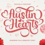 Austin Hearts Script Font