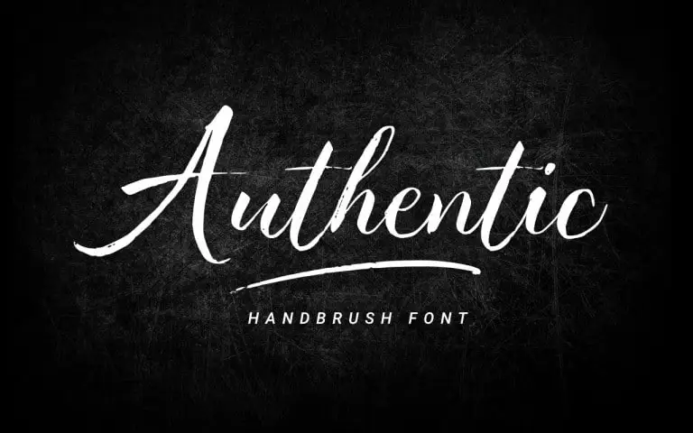 Authentic Brush Font
