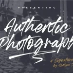 Authentic Photograph Signature Font