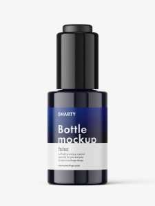 Auto loading dropper bottle mockup / dark