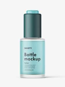 Auto loading dropper bottle mockup / frosted