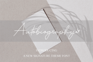 Autobiography Handwritten Font