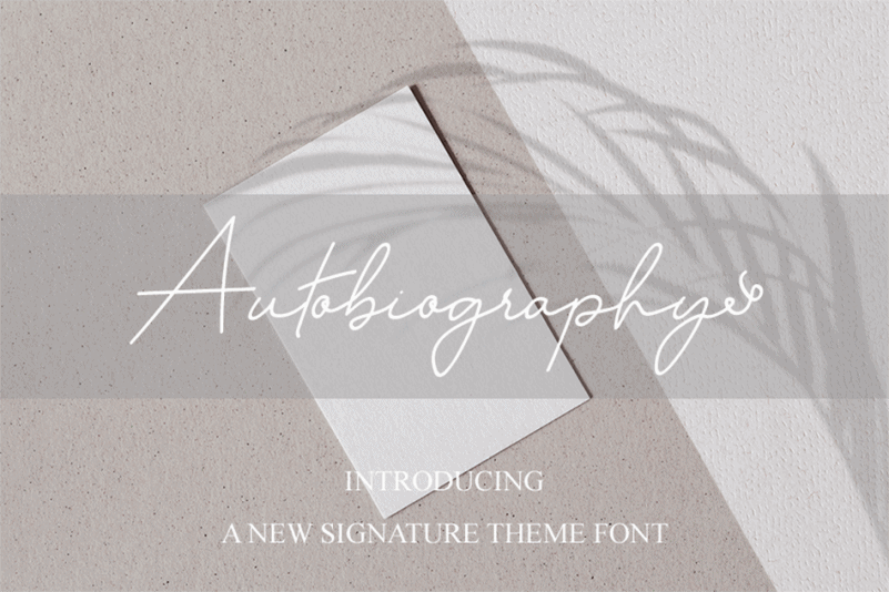 Autobiography Handwritten Font