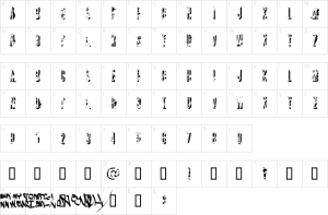 Mapa de caracteres da fonte Autonomes Zentrum Font