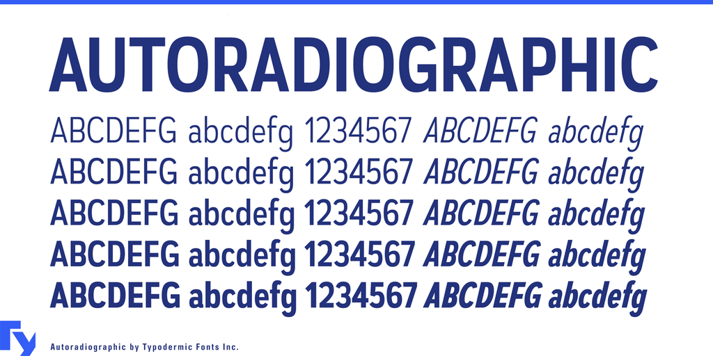 Autoradiographic Font Family