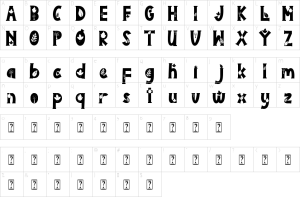 Mapa de caracteres da fonte Autumn Scenery Font