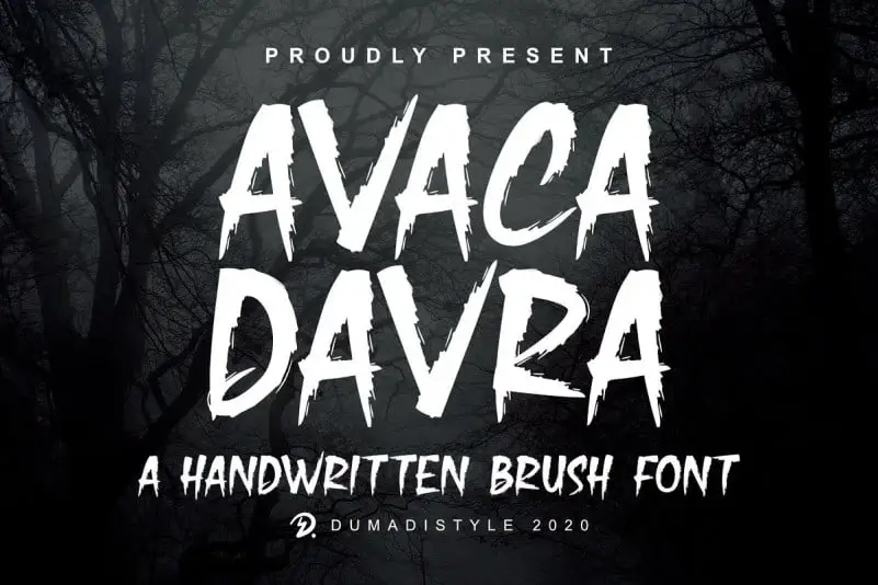 Avaka Davra Brush Font