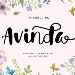Avinda Script Font - Fonte Grátis Avinda Script Font