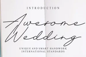 Awesome Wedding Handwritten Font