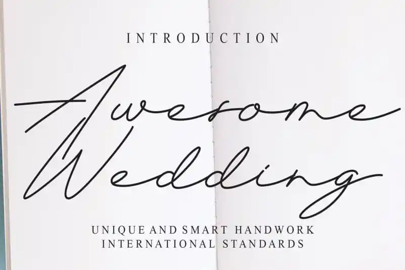 Awesome Wedding Handwritten Font