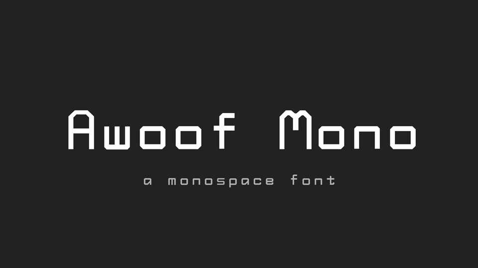 Awoof Mono Font › Fontesk
