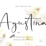 Ayustina Signature Font - Fonte Grátis Ayustina Signature Font