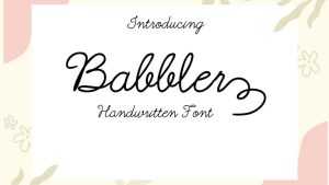 Babbler Font › Fontesk