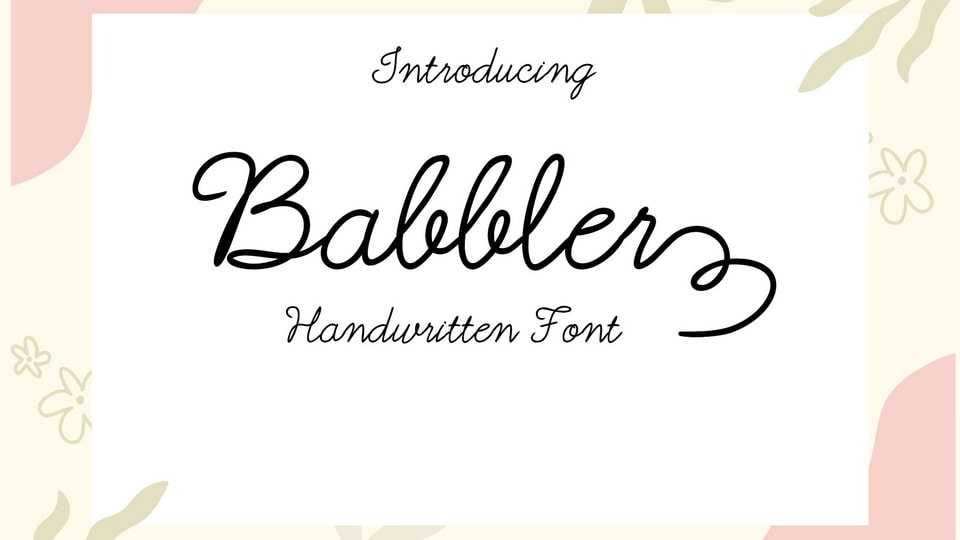 Babbler Font › Fontesk