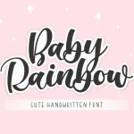 Baby Rainbow Font - Fonte Grátis Baby Rainbow Font