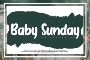 Baby Sunday Display Font