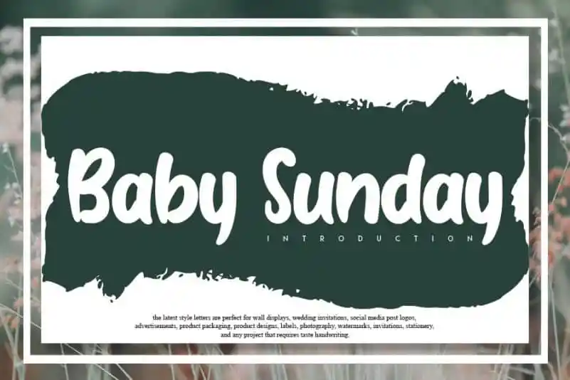Baby Sunday Display Font