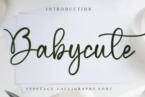 Babycute Script Font
