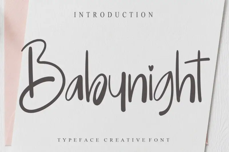 Babynight Script Font