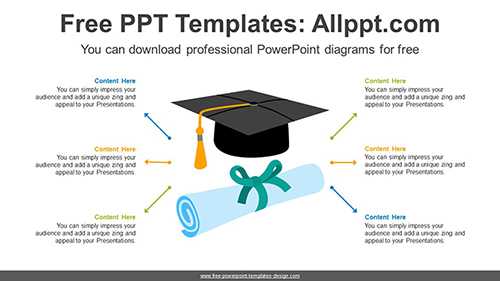 Bachelor Cap PowerPoint Diagram