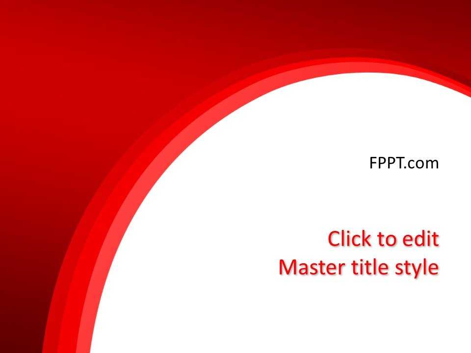Background Red PowerPoint Template