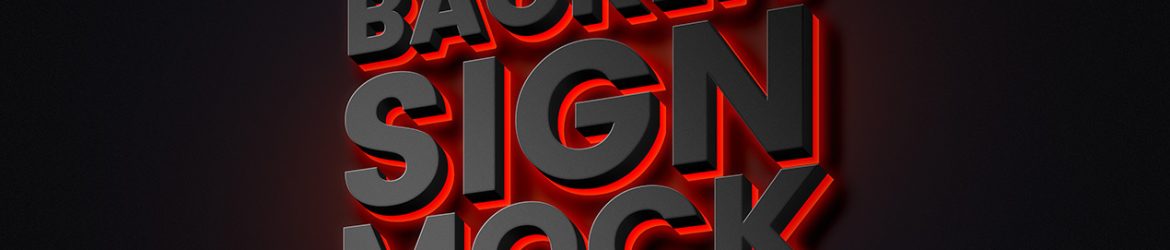 Backlit Sign Mockup Backlit Sign Mockup