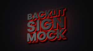 Backlit Sign Mockup