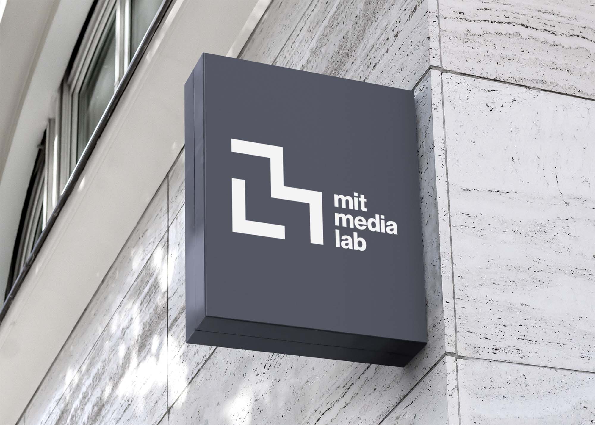 Backlit Square Shop Sign Mockup (PSD)