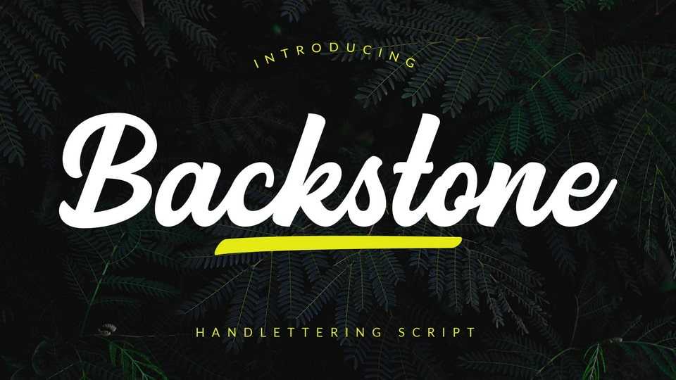 Backstone Font › Fontesk