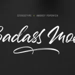 Badass Moon Brush Font - Fonte Grátis Badass Moon Brush Font