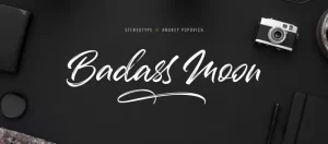 Badass Moon Brush Font