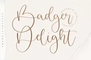 Badger Delight Script Font