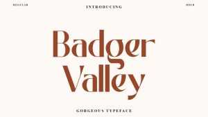 Badger Valley Font › Fontesk