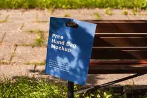 Bag on the bench mockup