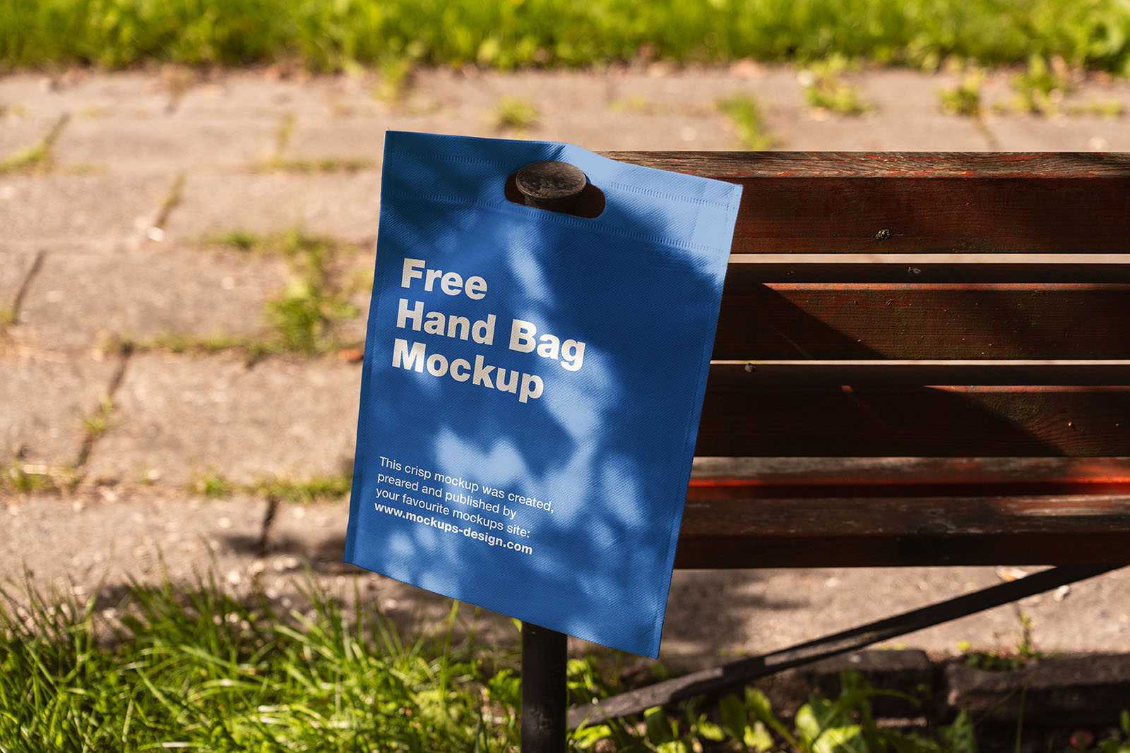Bag on the bench mockup