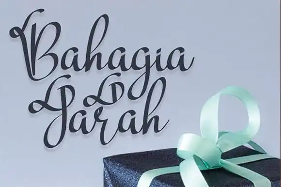 Bahagia Jarah Script Font
