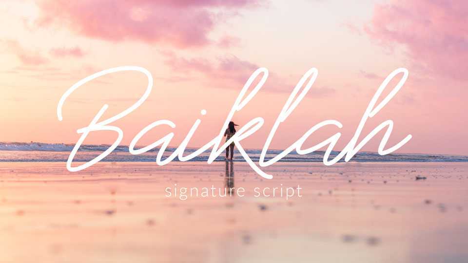 Baiklah Script Font › Fontesk