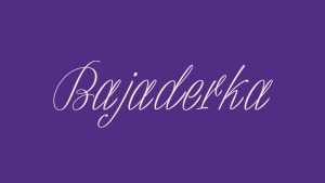 Bajaderka Script Font › Fontesk