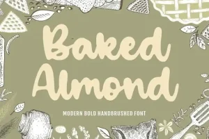 Baked Almond Handbrushed Font