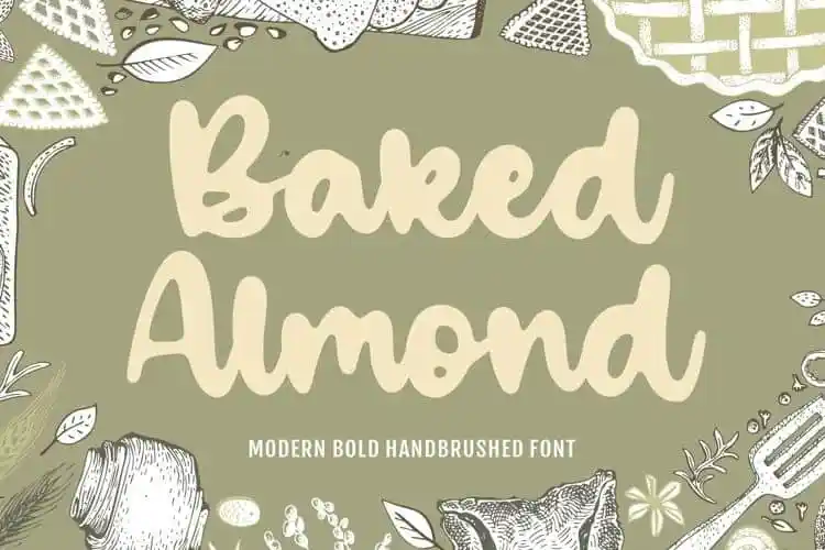 Baked Almond Handbrushed Font