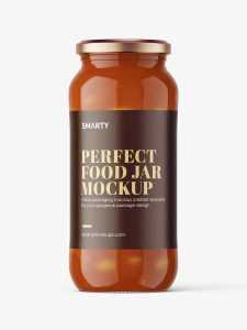 Baked beans jar mockup