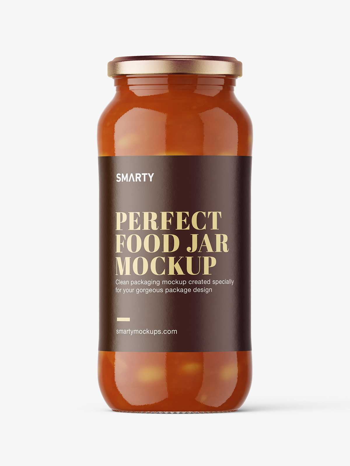 Baked beans jar mockup