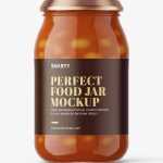 Baked beans jar mockup