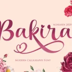 Bakira - Modern Calligraphy Font - Fonte Grátis Bakira - Modern Calligraphy Font