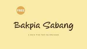 Bakpia Sabang Font › Fontesk