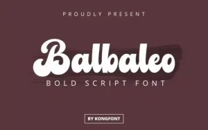 Balbaleo Bold Script Font