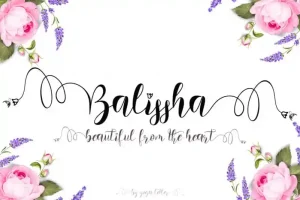 Balissha Calligraphy Font