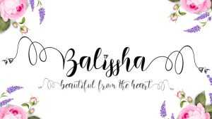 Balissha Script Font › Fontesk