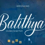 Balithya Calligraphy Font